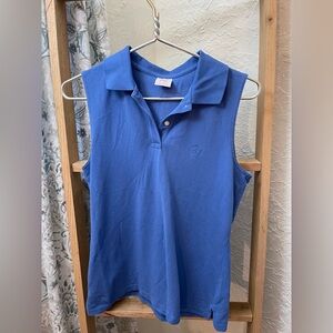 Brooks Brothers Women's Sleeveless Blue Polo Top